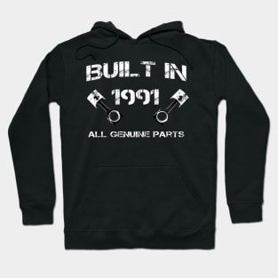 Built in 1991 Car fanatics 29th Birthday Gift idea Hoodie